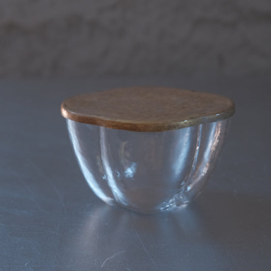 小林裕之・希-黃銅蓋・花形玻璃盒 大