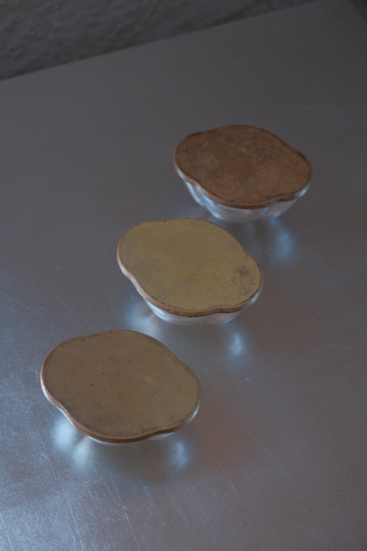 小林裕之・希-黃銅蓋・花形玻璃盒 小