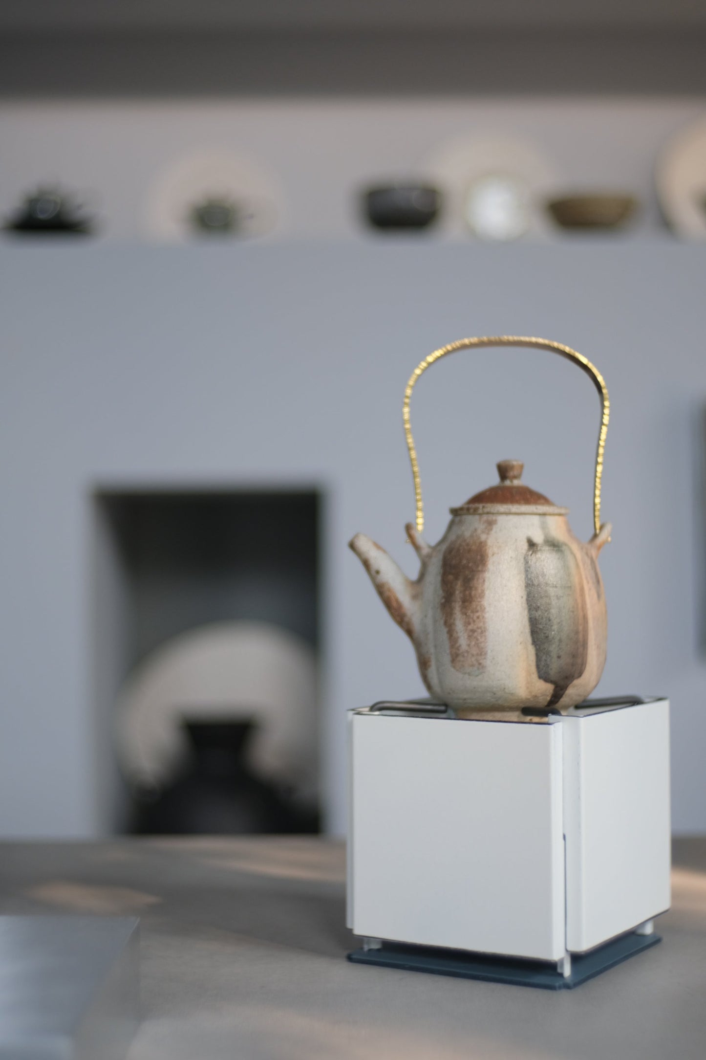 蕭風 柴燒提樑壺-行水