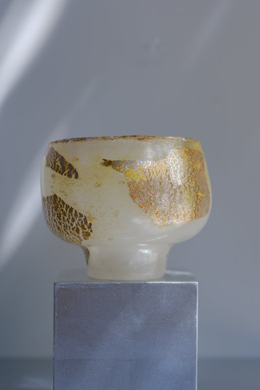 辻野剛 "abyss"玻璃茶碗 - 米白01