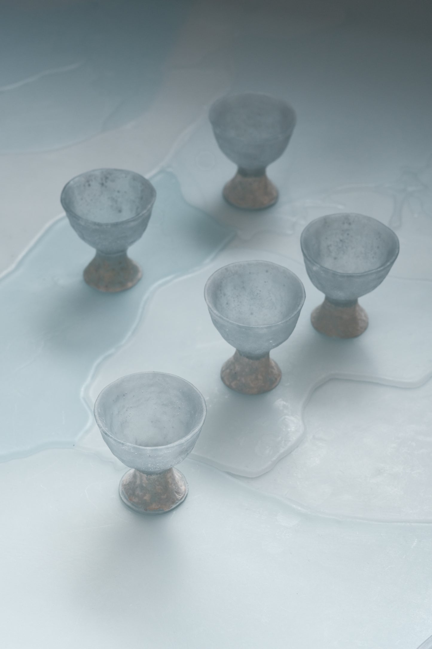 佐藤幸惠 鑄造玻璃高腳茶杯-陶