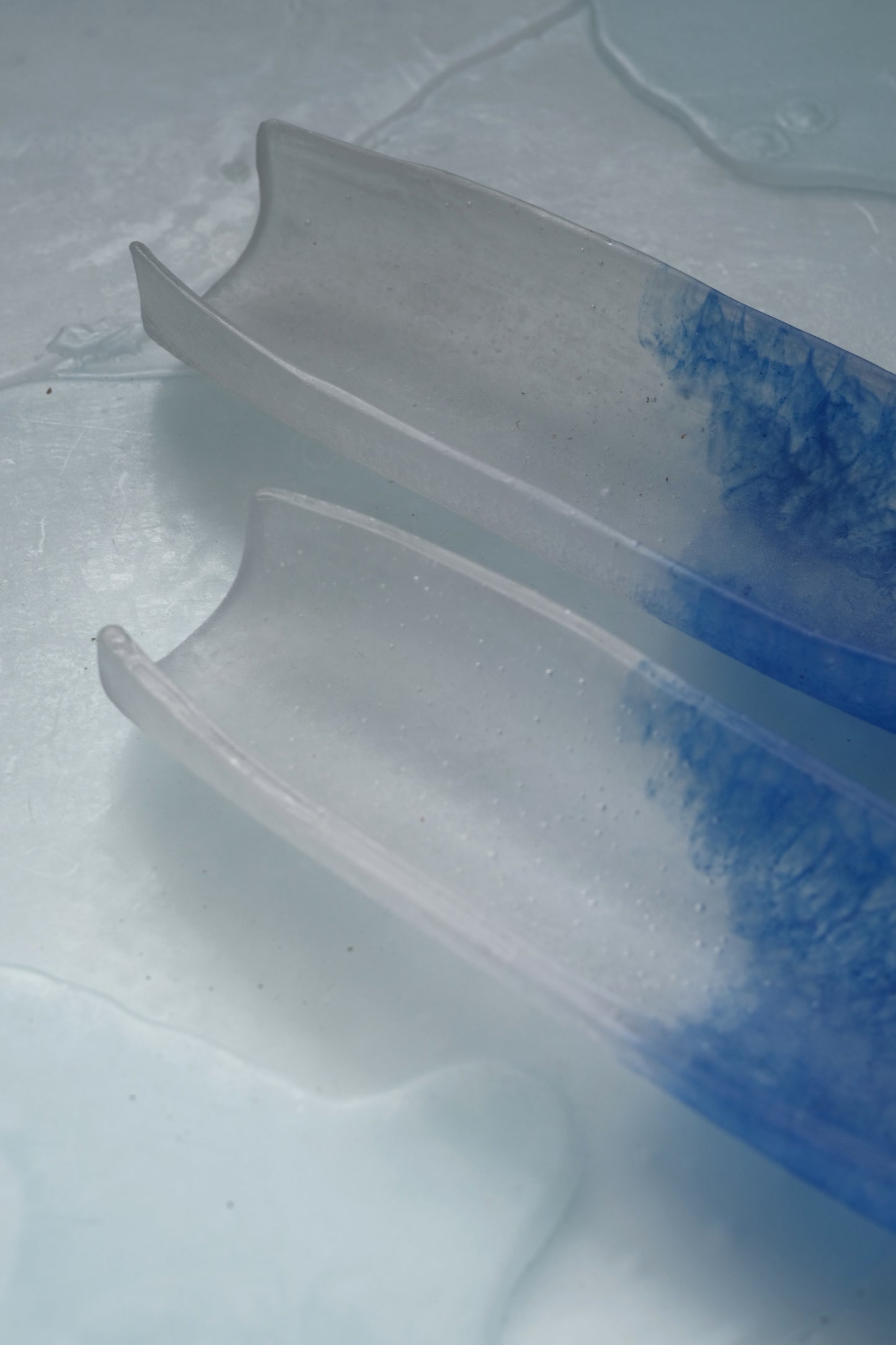 佐藤幸惠 鑄造玻璃茶則-海藍