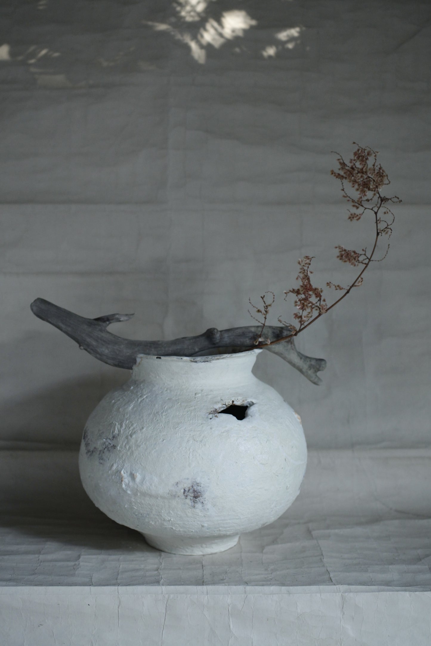 望氣 粉引花器(M)