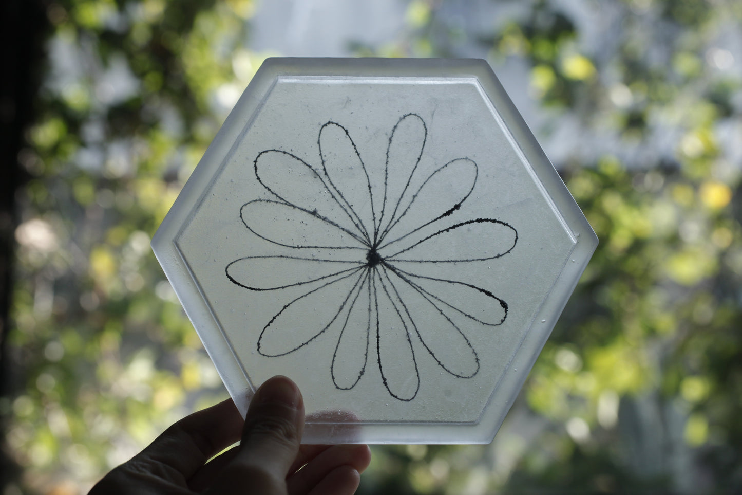 佐藤幸惠 鑄造玻璃承盤-六角