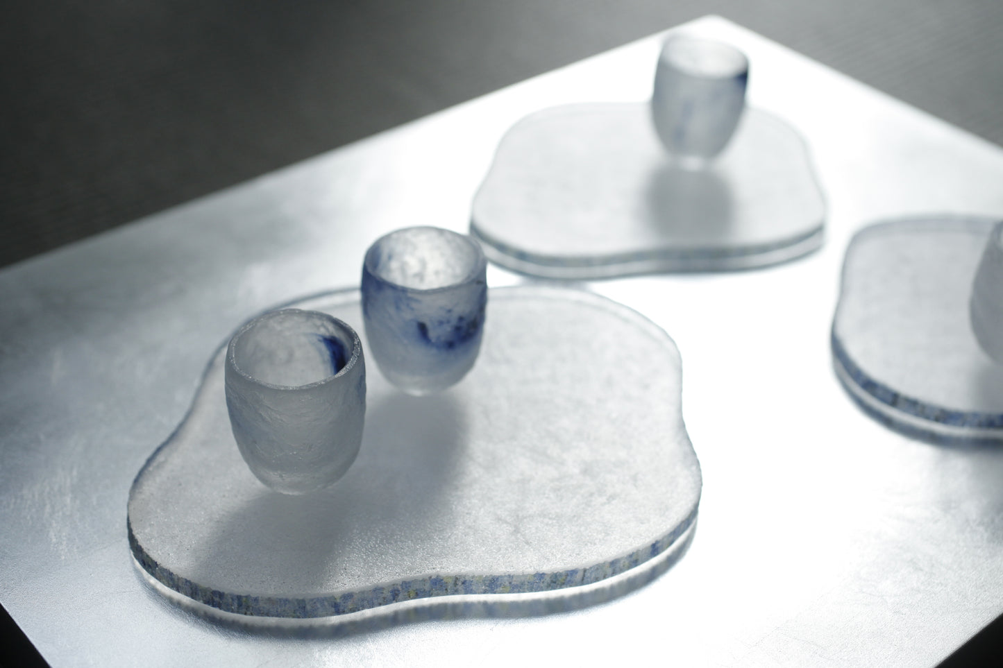 佐藤幸惠 鑄造玻璃平皿-雲朵