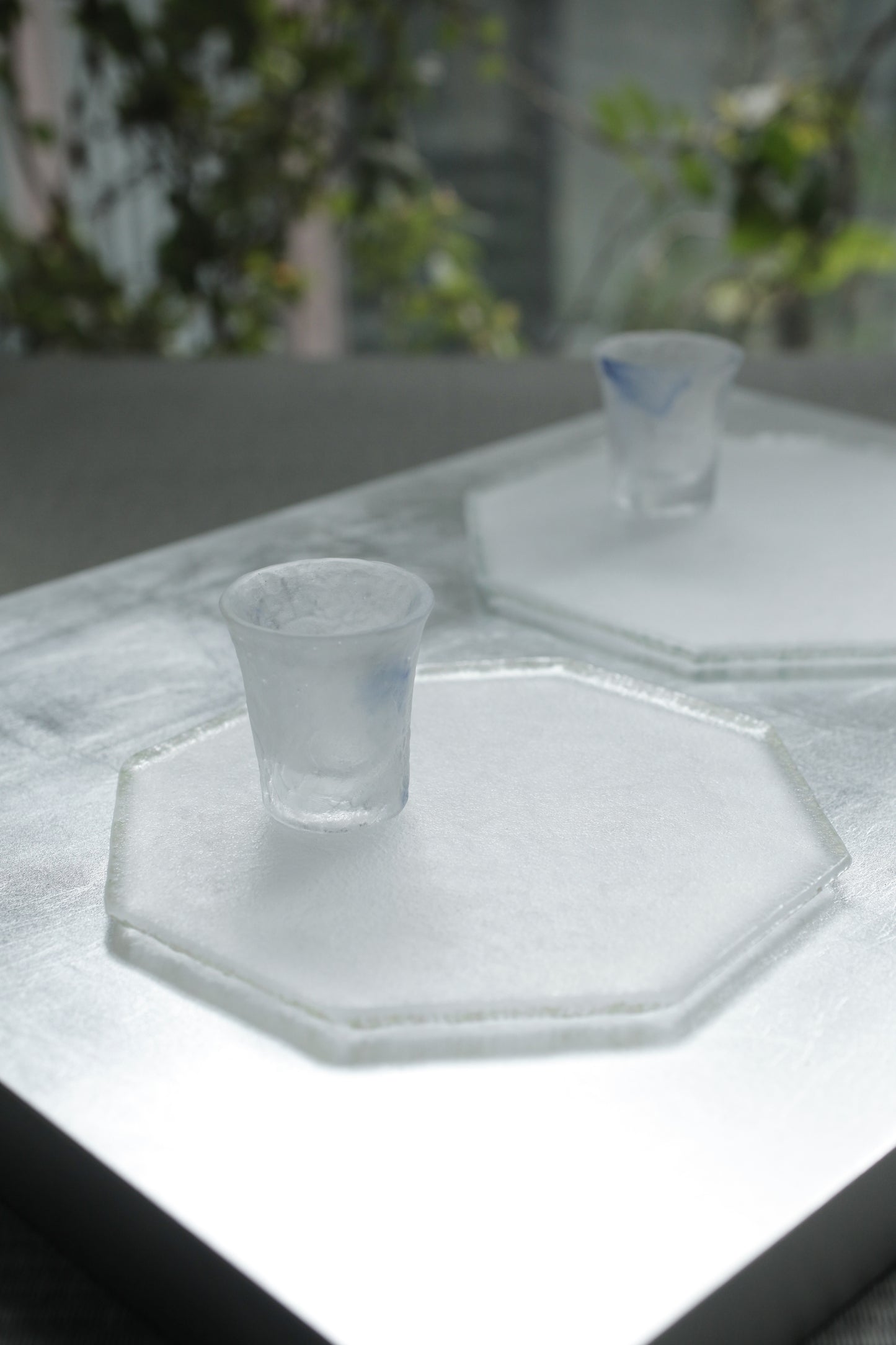 佐藤幸惠 鑄造玻璃平皿-八角