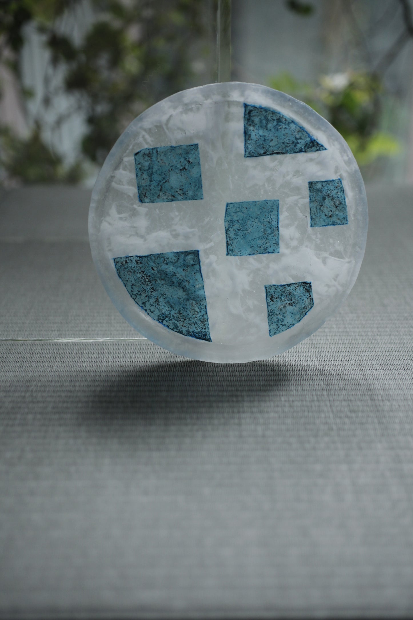 佐藤幸惠 鑄造玻璃圓盤-18cm