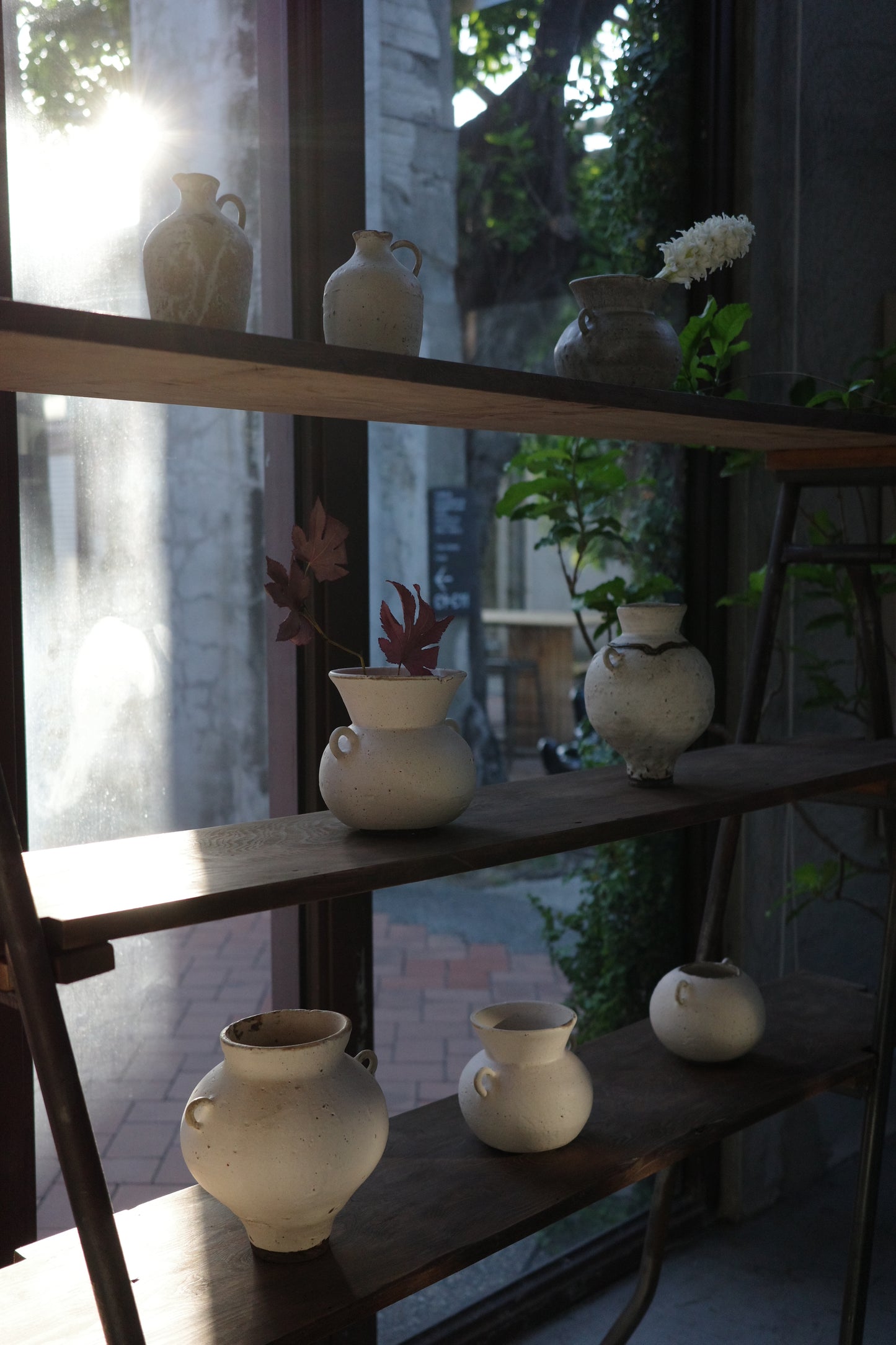 望氣 杏白釉小圓花器(TH_A)