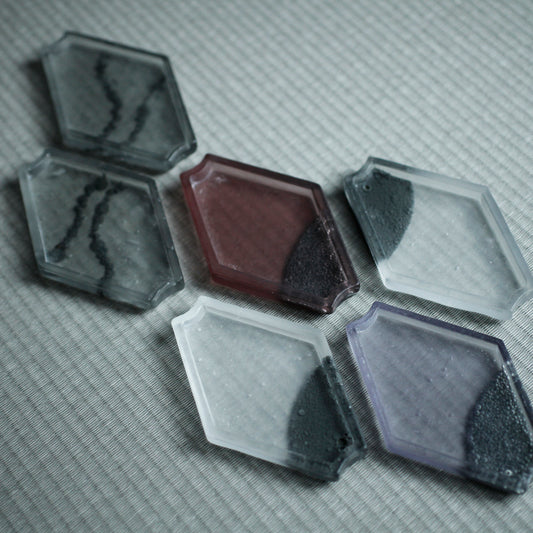 佐藤幸惠 鑄造玻璃菓子皿-菱形