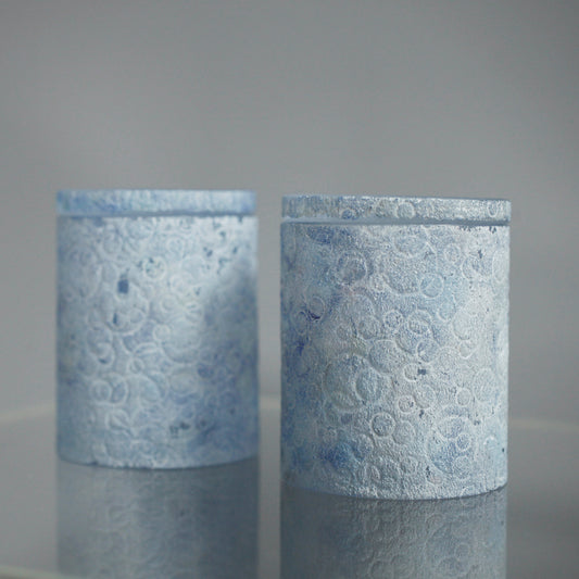 佐藤幸惠 鑄造玻璃茶棗-圓泡紋