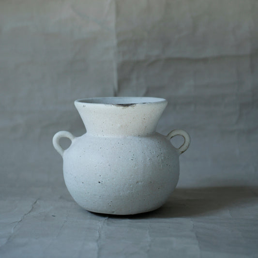 望氣 杏白釉小圓花器(TH_B)