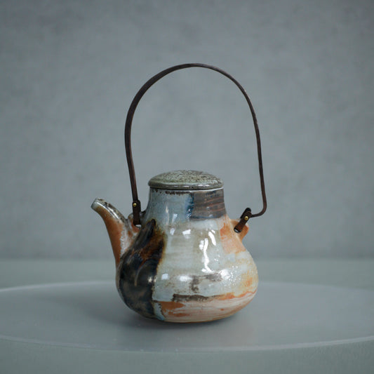 蕭風 柴燒提樑壺-冬茜