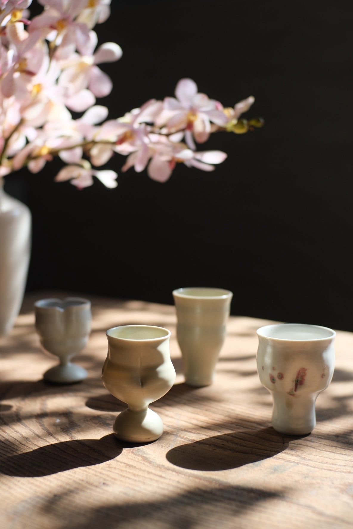 楊育睿 蘭・らん 瓷土瓣形茶杯(無斑) 1-5