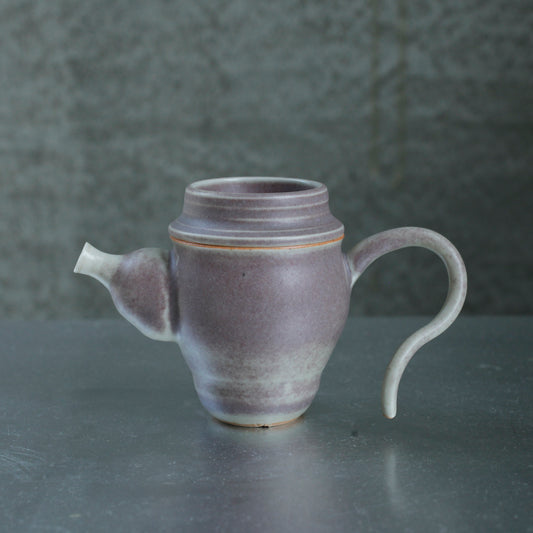 楊育睿 蘭・らん 瓷土茶壺(深粉藕) 08