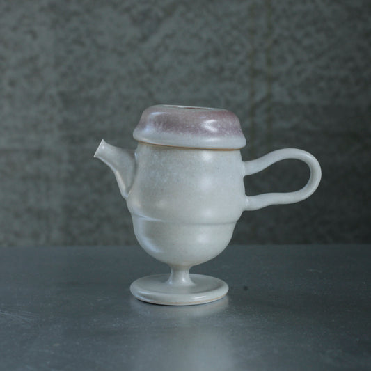 楊育睿 蘭・らん 瓷土高足茶壺(藕澤) 09