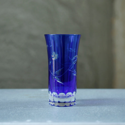 常夏-日本昭和切子老杯(花葉)