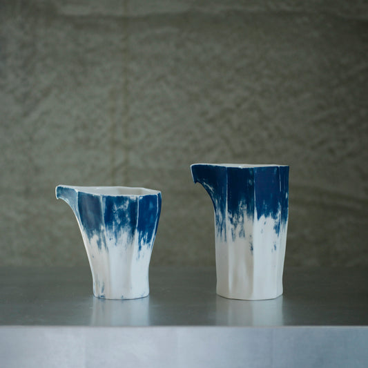 蔡宜芳 瓷土茶海(藍白)