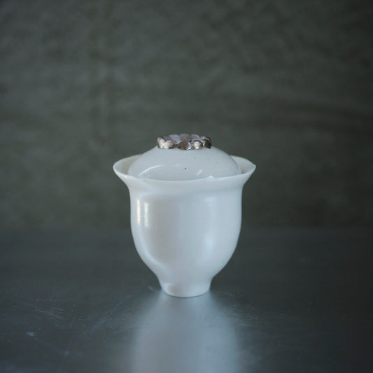 蔡宜芳 瓷土蓋碗(環蓋)