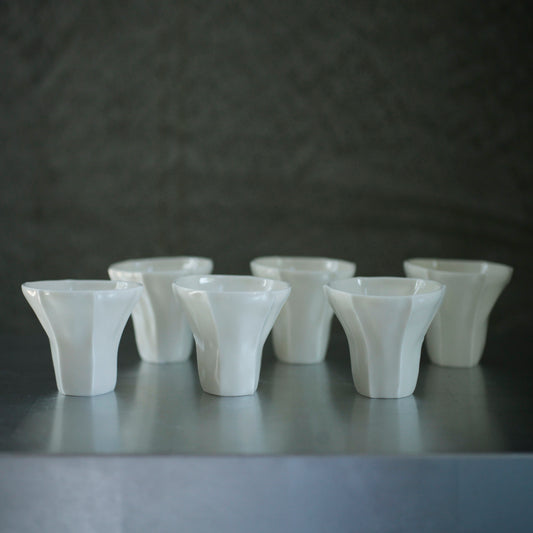 蔡宜芳 瓷土茶杯(白-寬口)