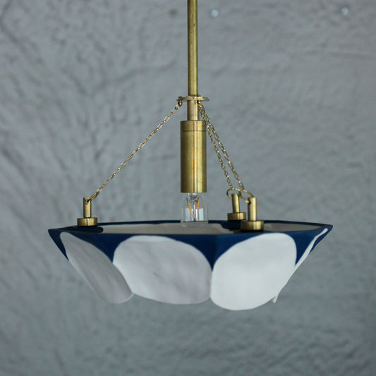 蔡宜芳x伏流物件 骨瓷吊燈(白藍)