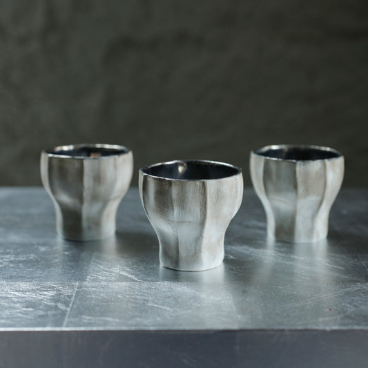 蔡宜芳 瓷土茶杯(灰白)