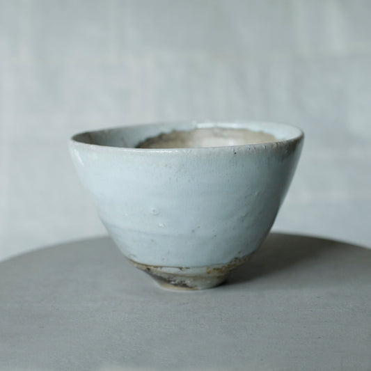 蕭風 柴燒茶碗-敷雪