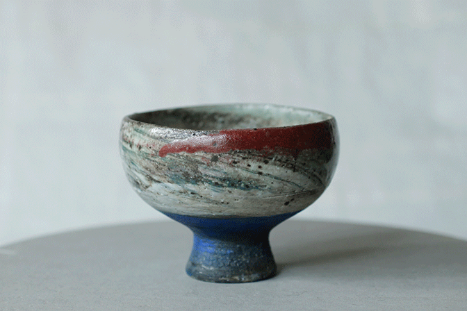 蕭風 柴燒茶碗-半夏河