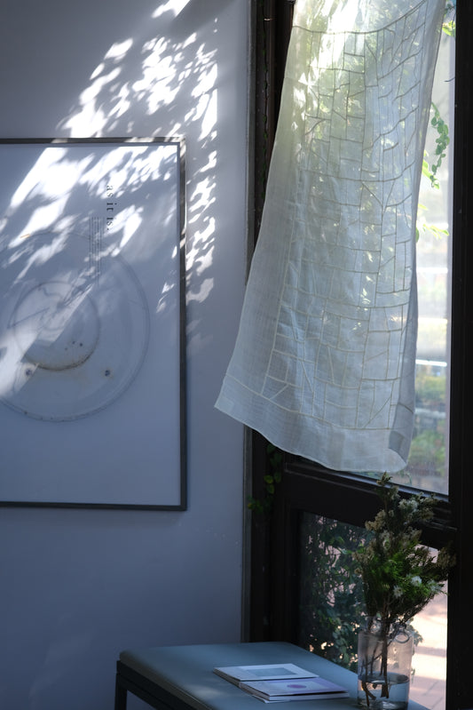 韓國 ”pojagi”幾何拼布ー柳綠長形