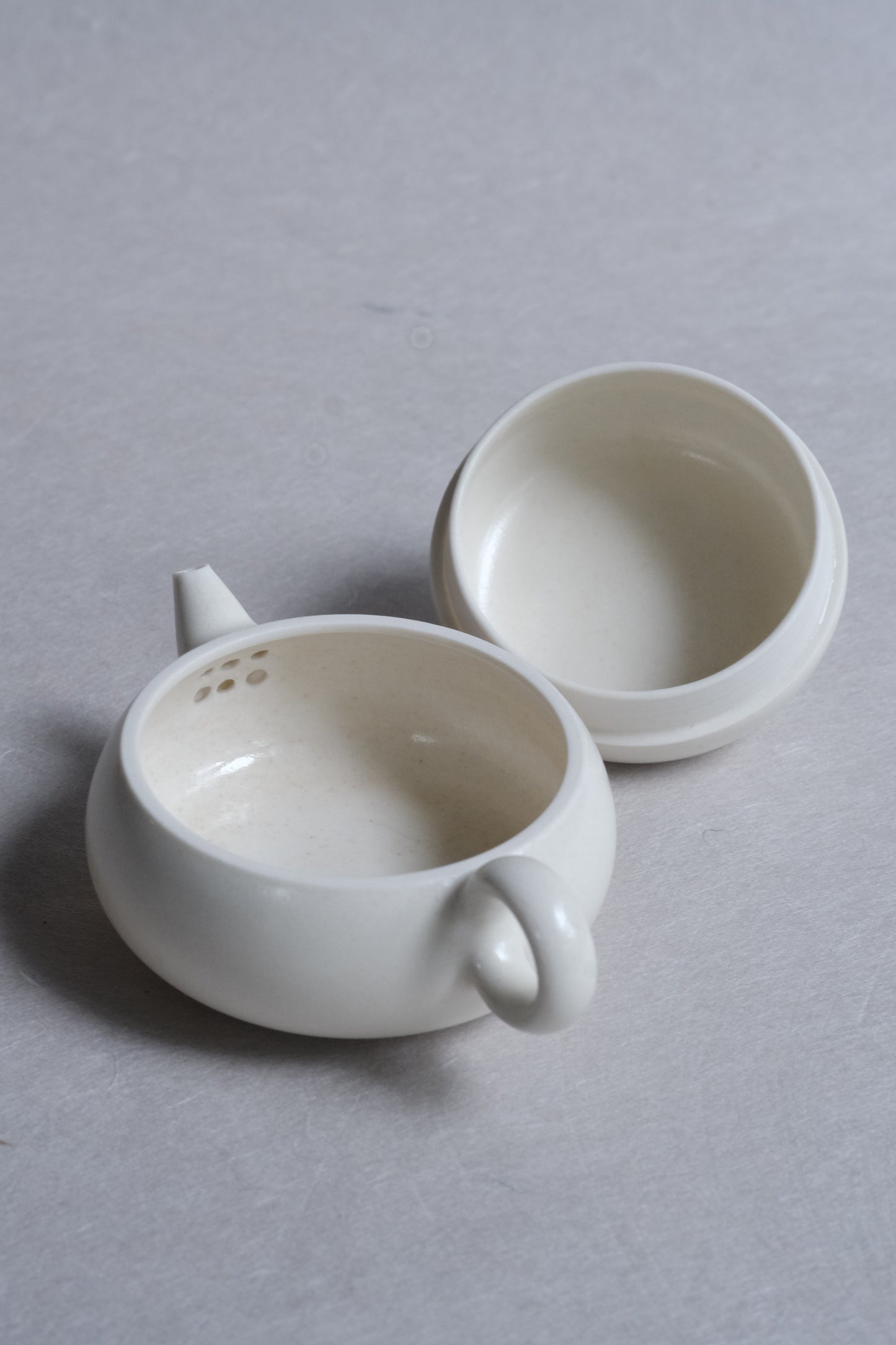 日光nalbit・瓷土小茶壺/霧白<多件>