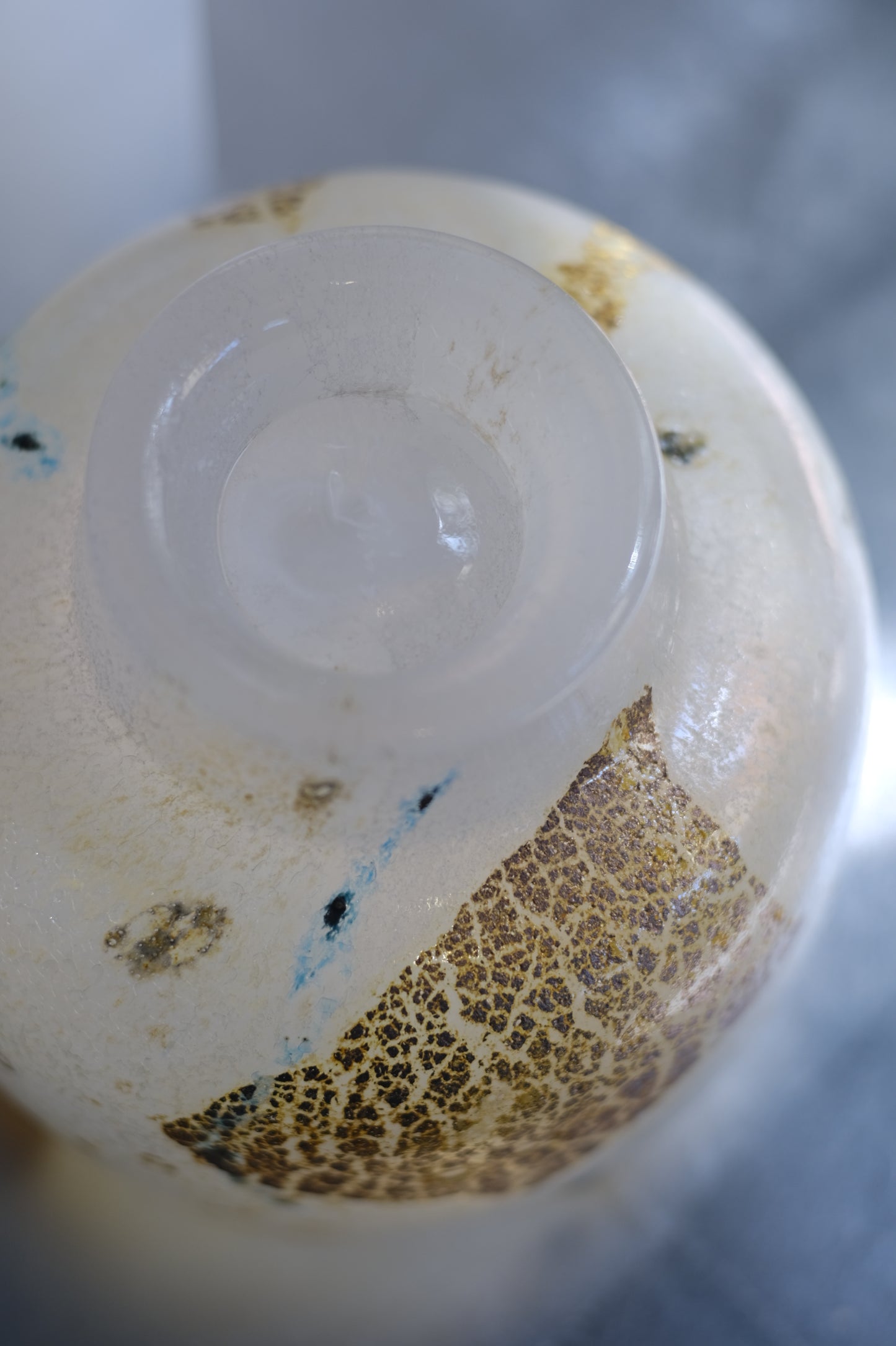 辻野剛 "abyss"玻璃茶碗 - 米白02