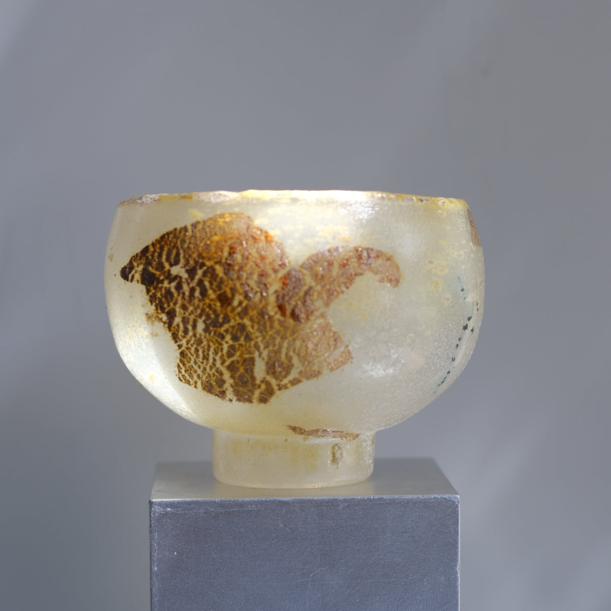 辻野剛 "abyss"玻璃茶碗 - 米白03