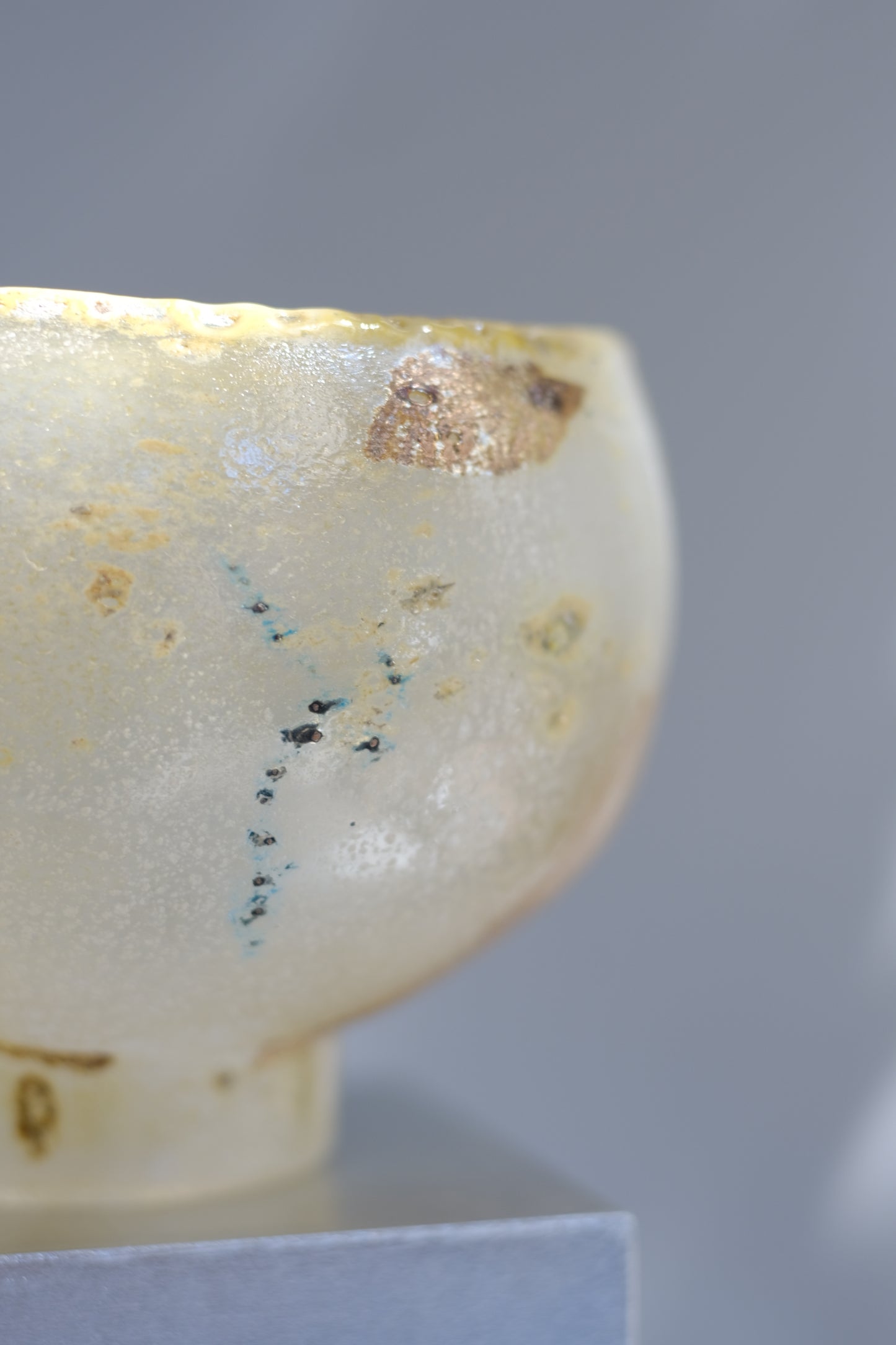 辻野剛 "abyss"玻璃茶碗 - 米白03