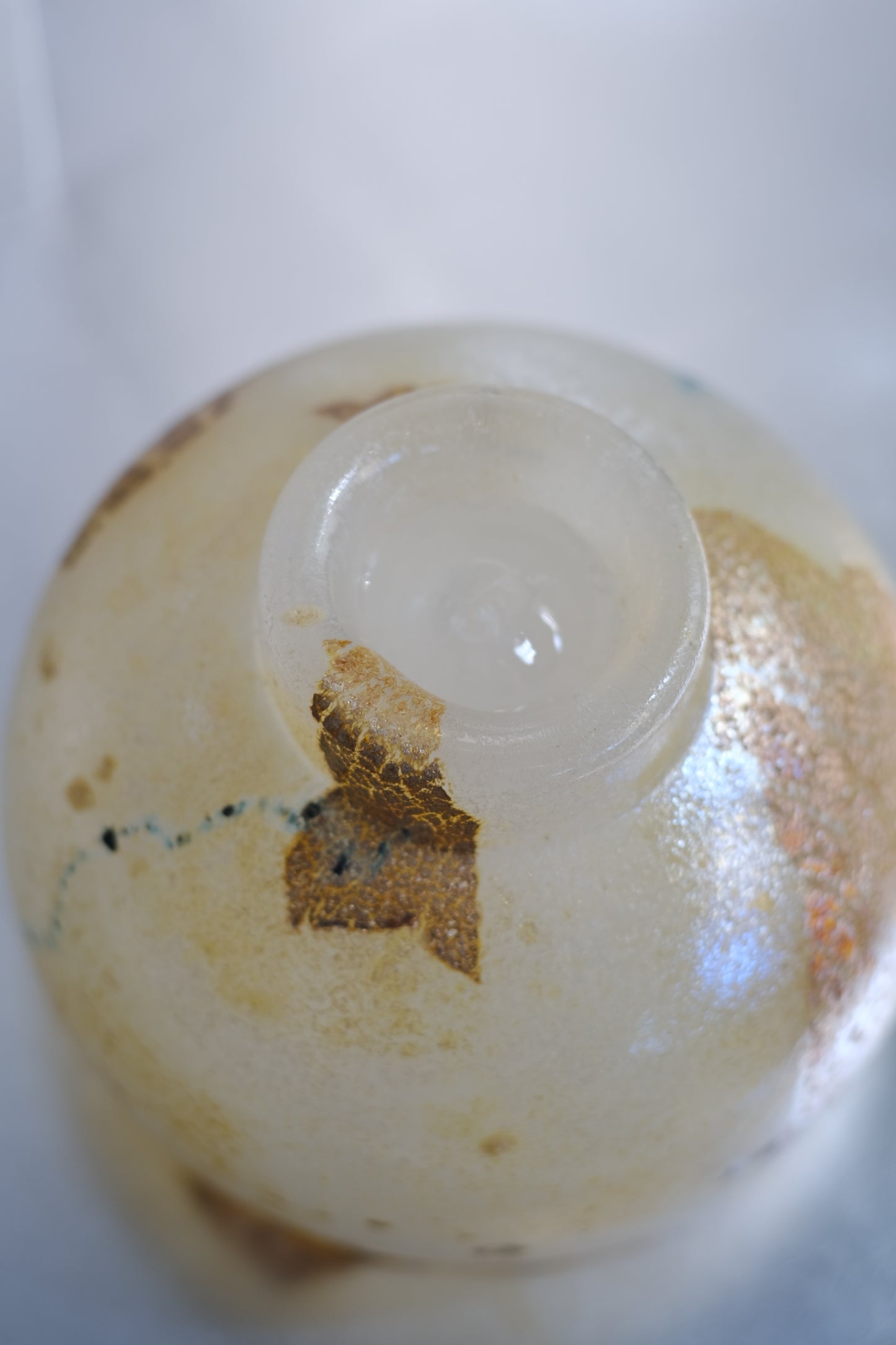 辻野剛 "abyss"玻璃茶碗 - 米白03