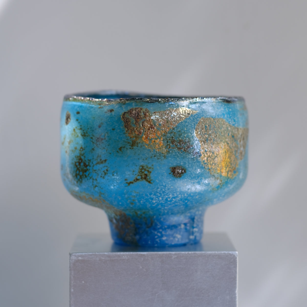 辻野剛 "abyss"玻璃茶碗 - 湛藍05