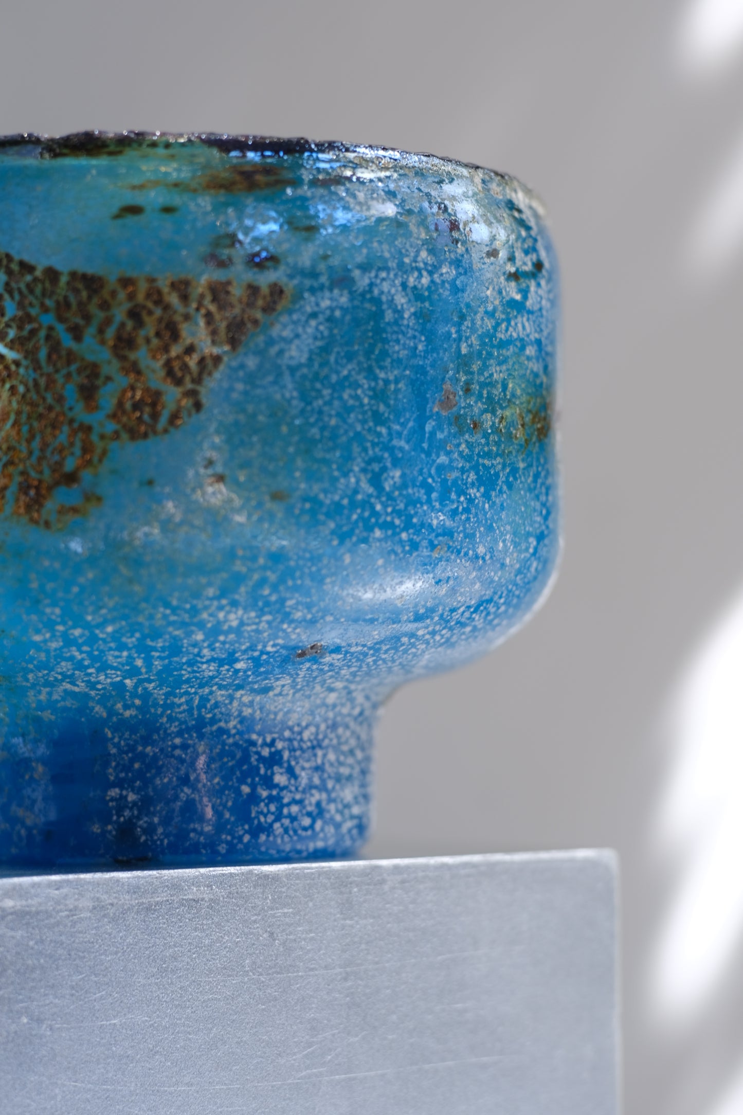 辻野剛 "abyss"玻璃茶碗 - 湛藍05