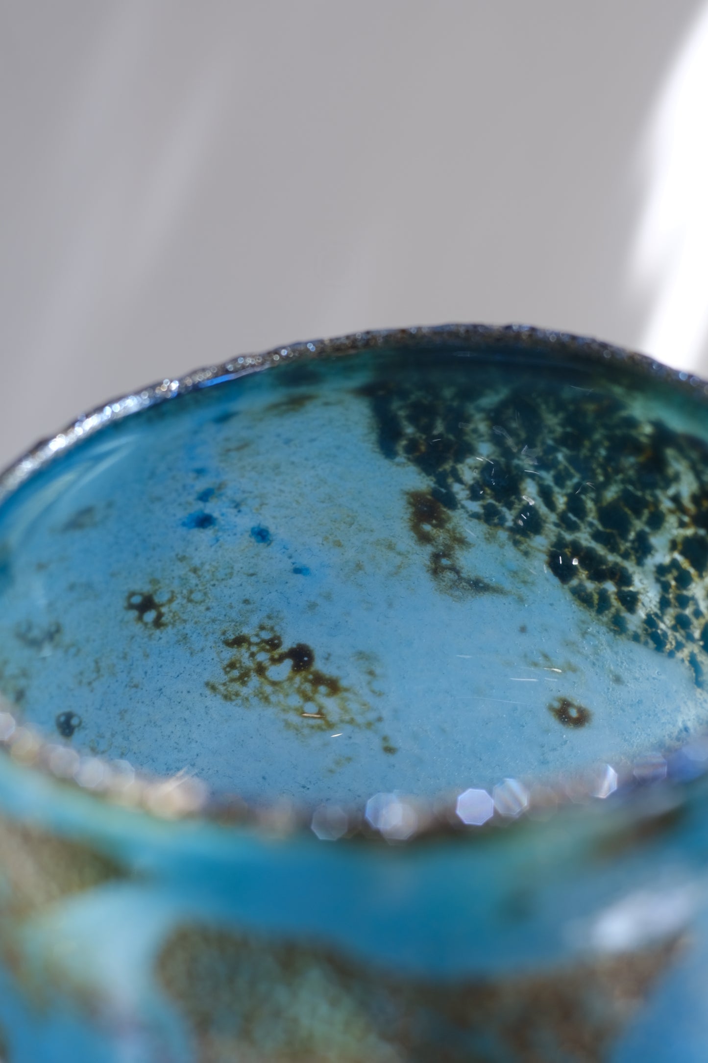 辻野剛 "abyss"玻璃茶碗 - 湛藍05