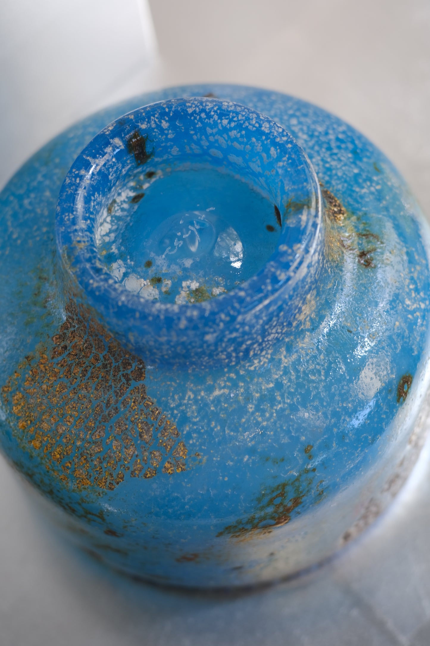 辻野剛 "abyss"玻璃茶碗 - 湛藍05