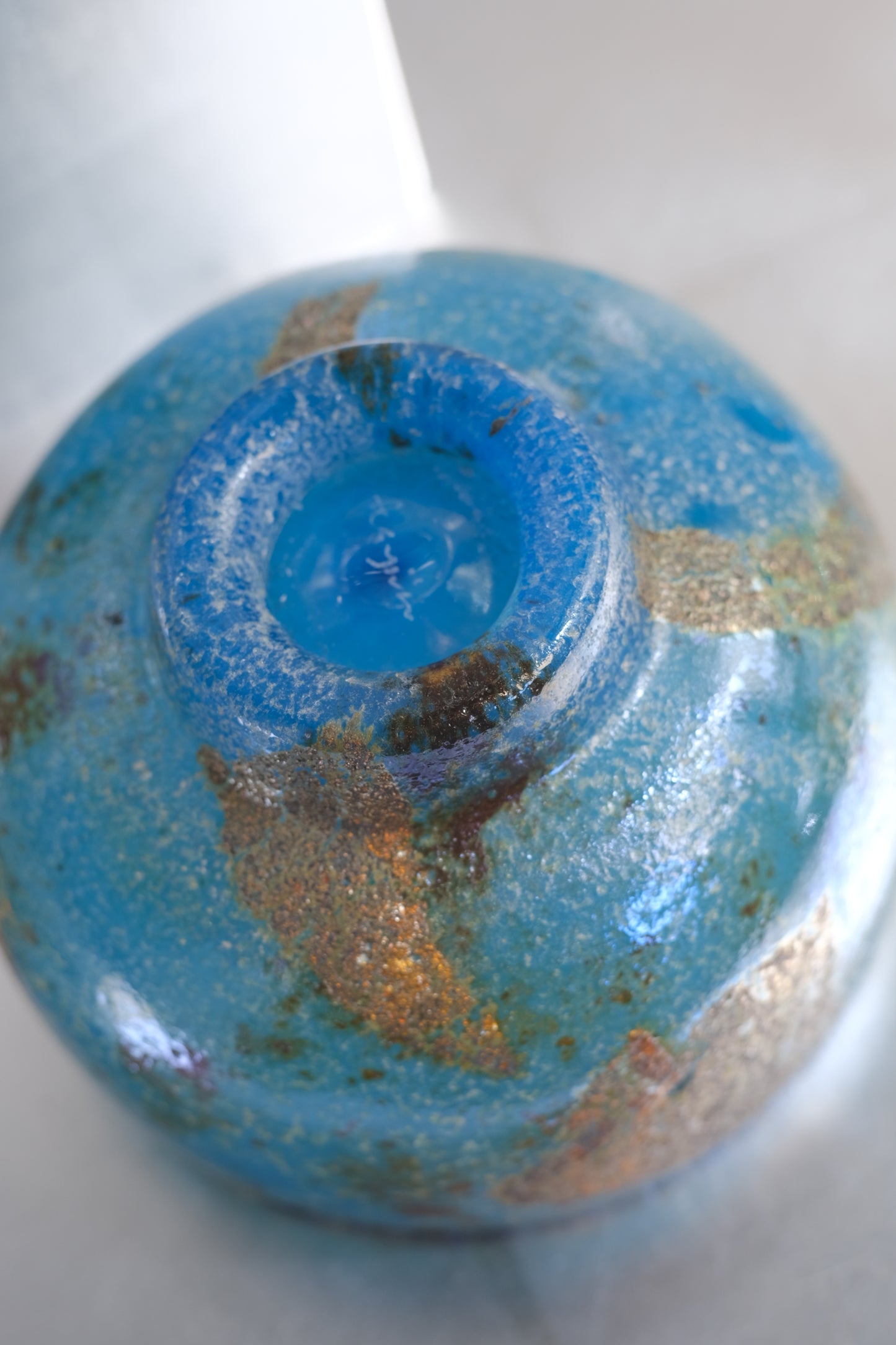 辻野剛 "abyss"玻璃茶碗 - 湛藍04