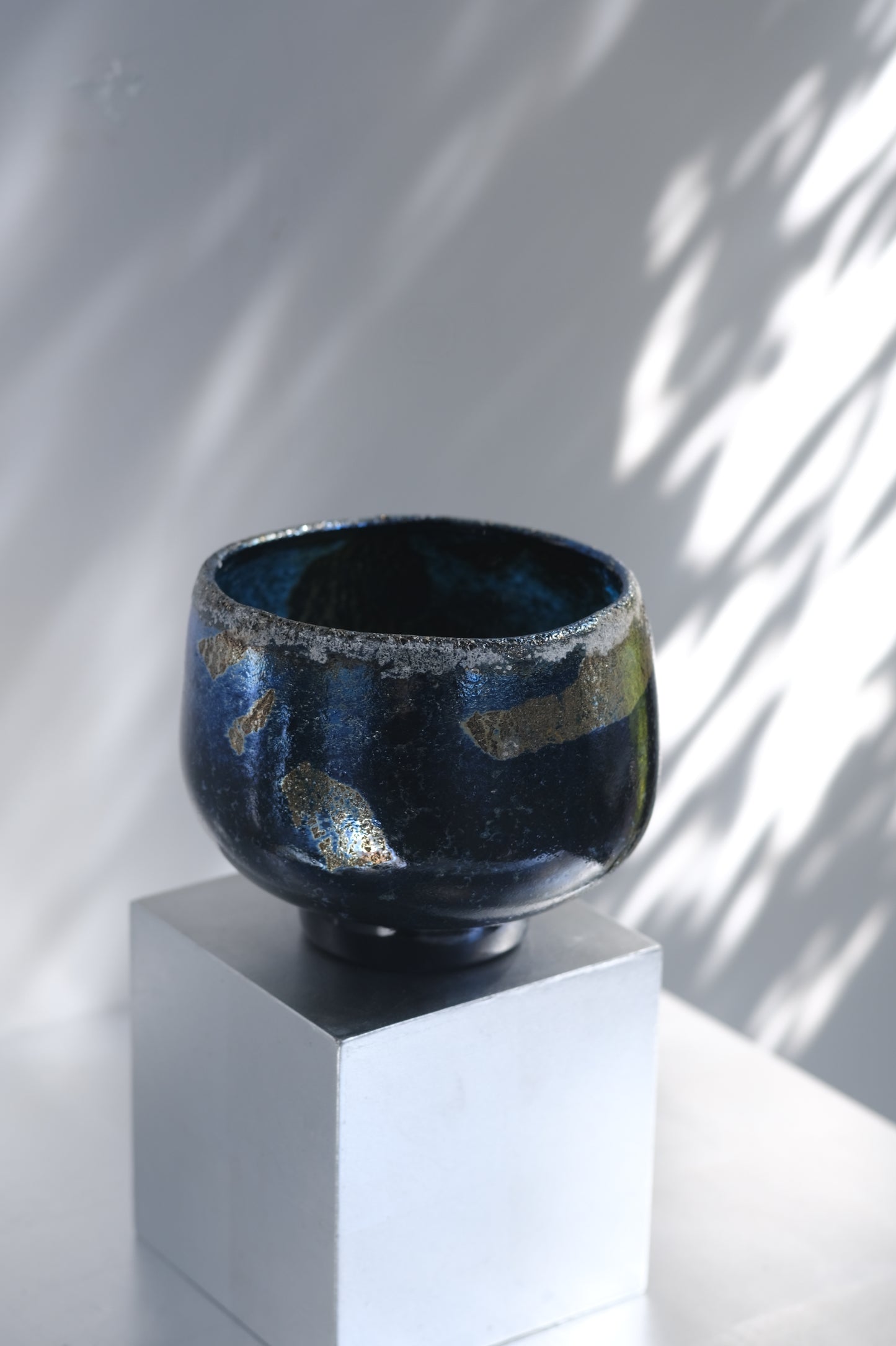 辻野剛 "abyss"玻璃茶碗 - 墨藍11