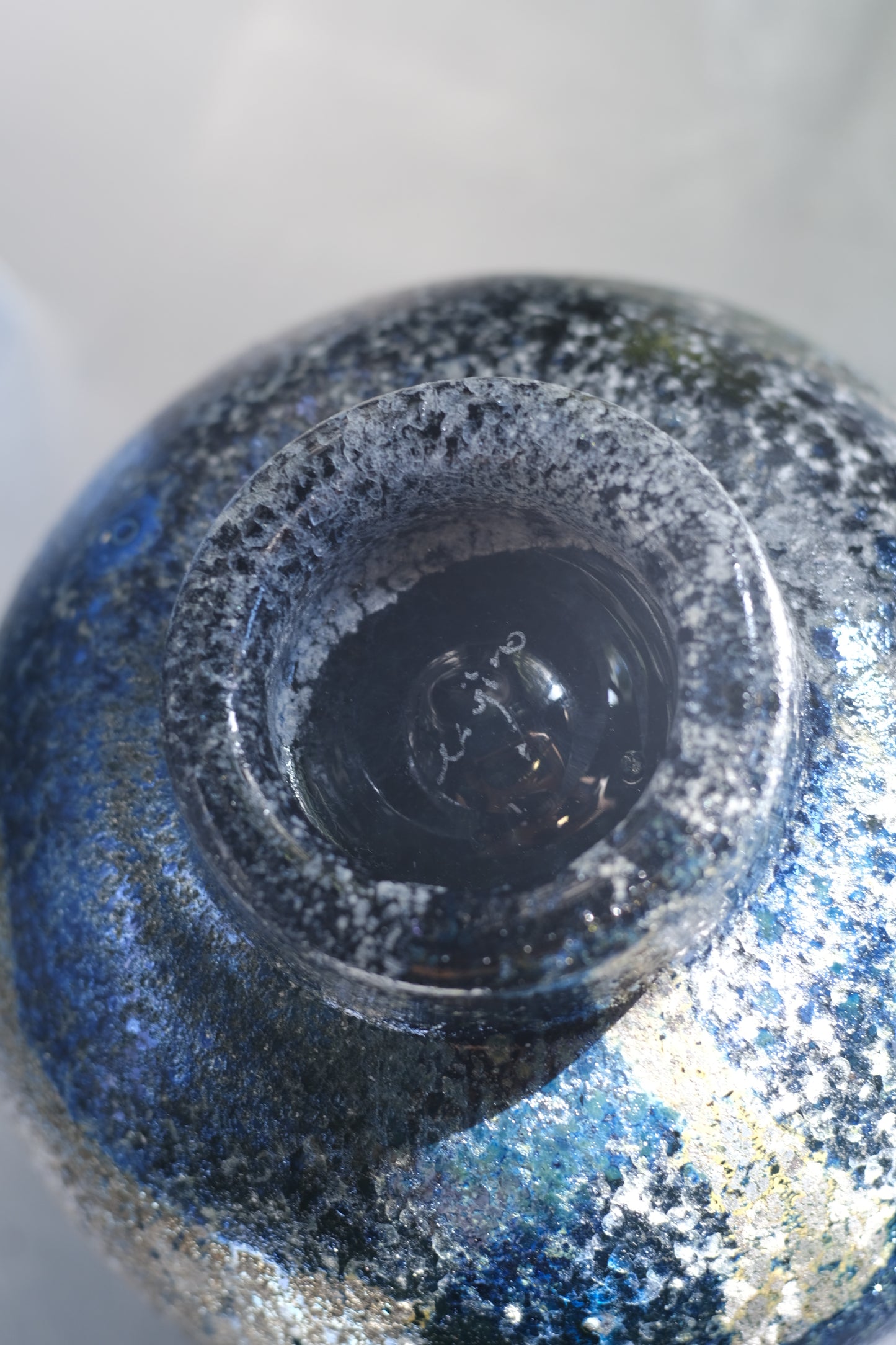 辻野剛 "abyss"玻璃茶碗 - 墨藍12