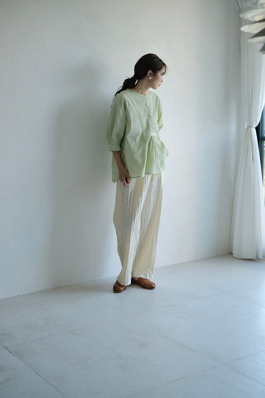 唐新雅 Xinya Tang - 前胸剪接長版襯衫(4 colors)