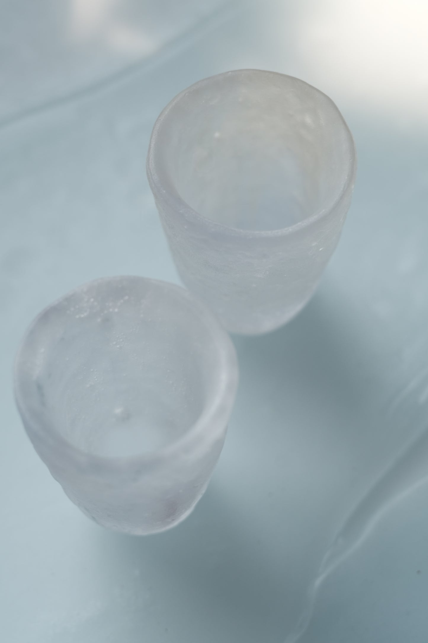 佐藤幸惠 鑄造玻璃茶杯-櫻粉