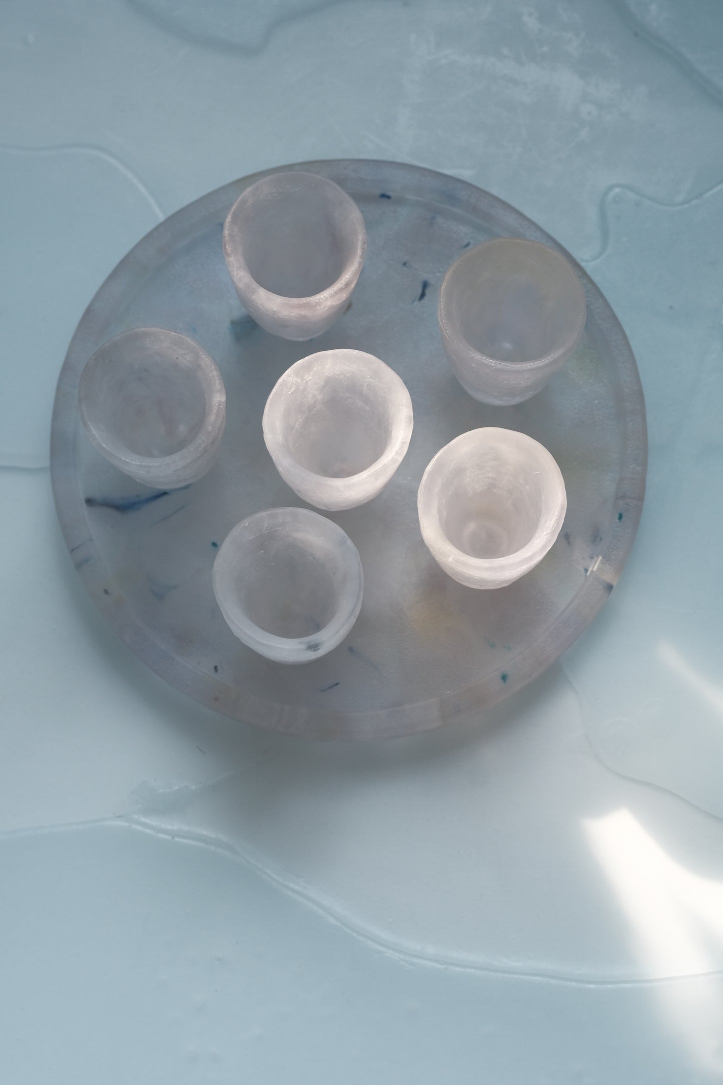 佐藤幸惠 鑄造玻璃茶杯-櫻粉