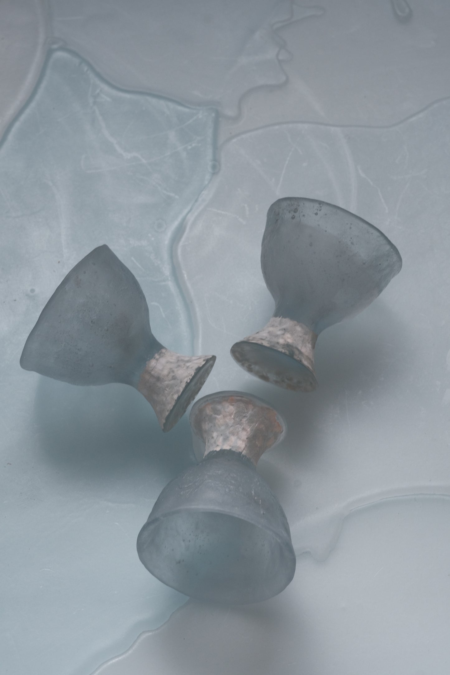 佐藤幸惠 鑄造玻璃高腳茶杯-陶