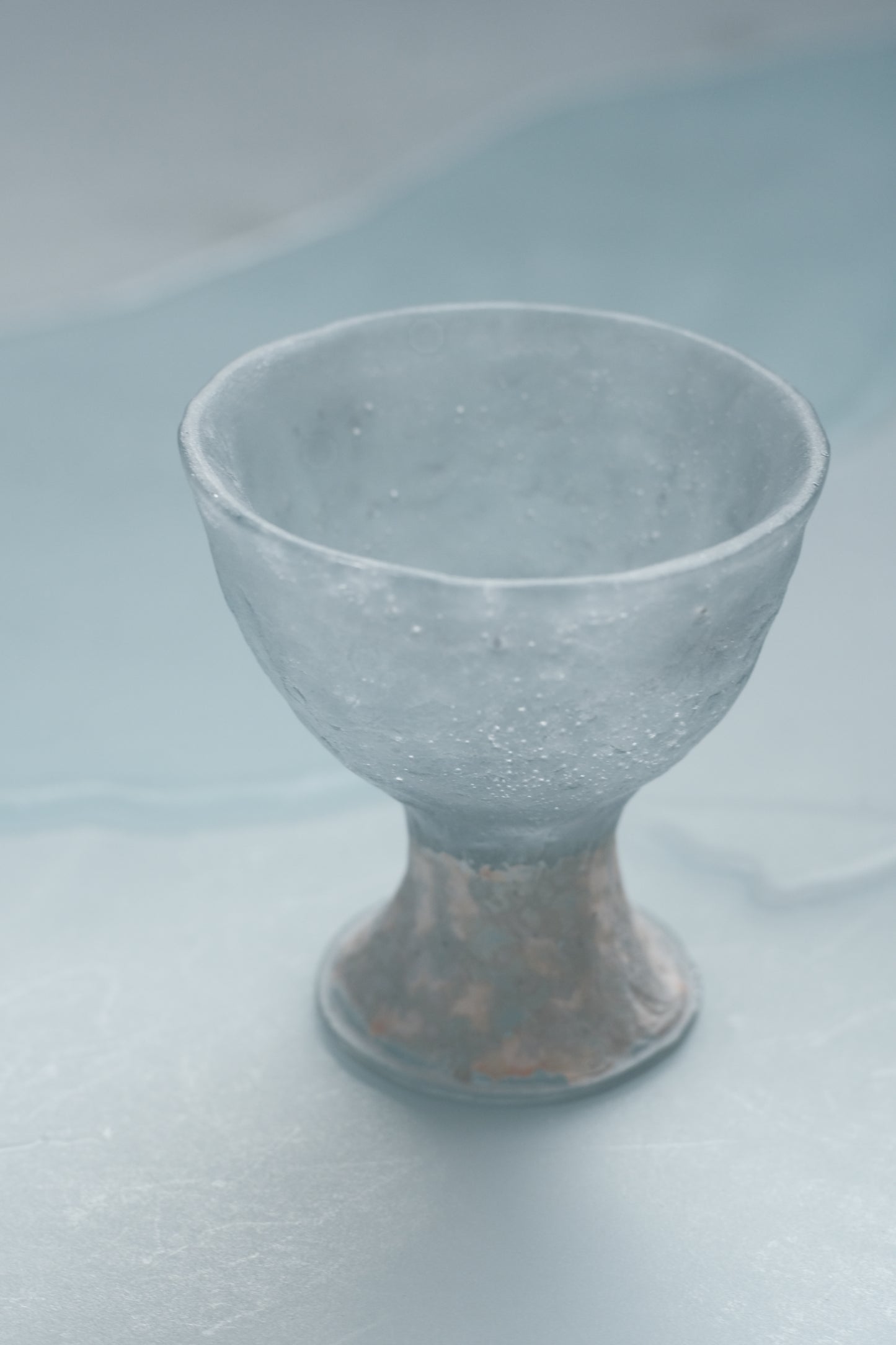 佐藤幸惠 鑄造玻璃高腳茶杯-陶