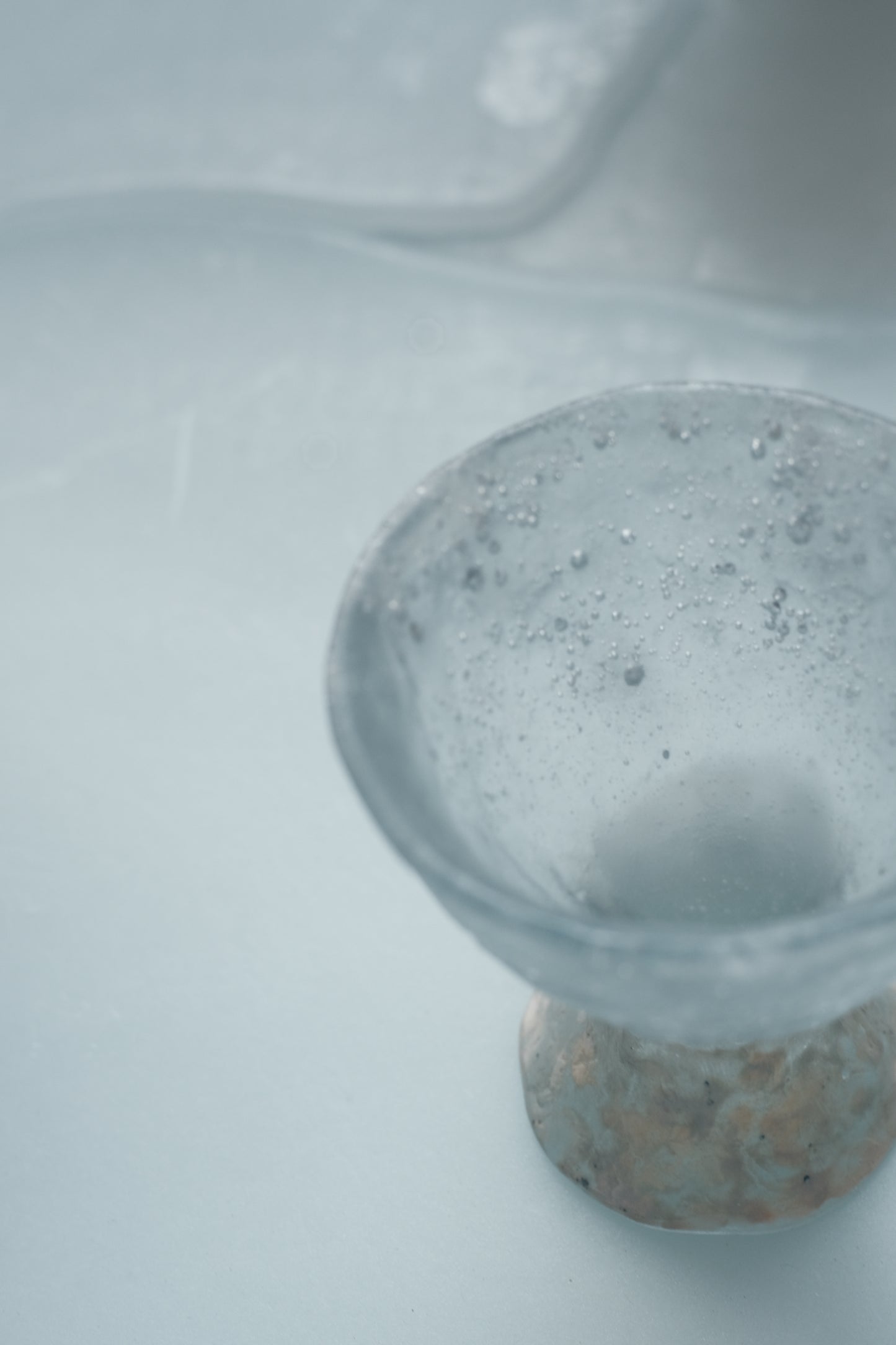 佐藤幸惠 鑄造玻璃高腳茶杯-陶