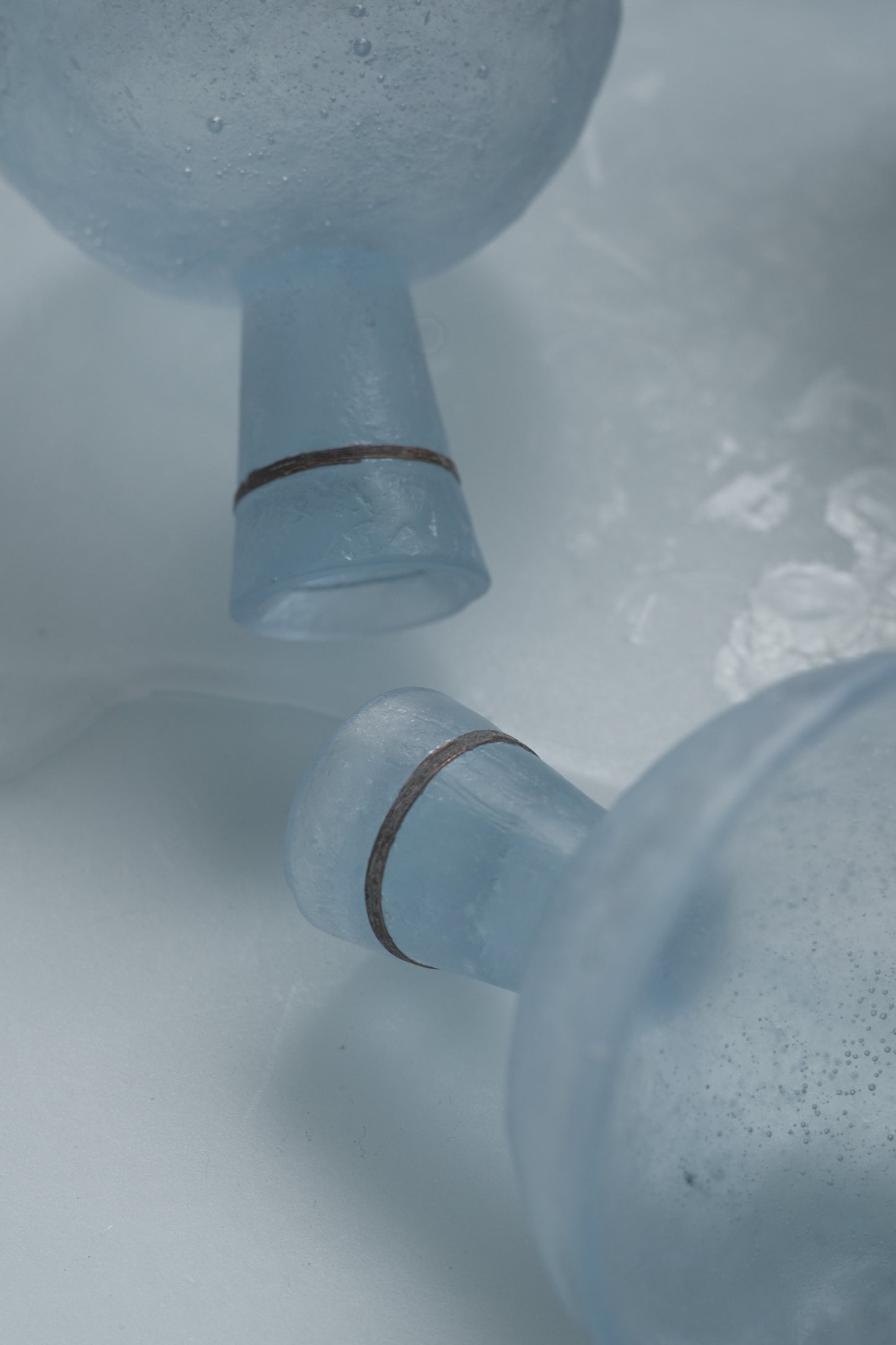 佐藤幸惠 鑄造玻璃高腳茶杯-金屬線