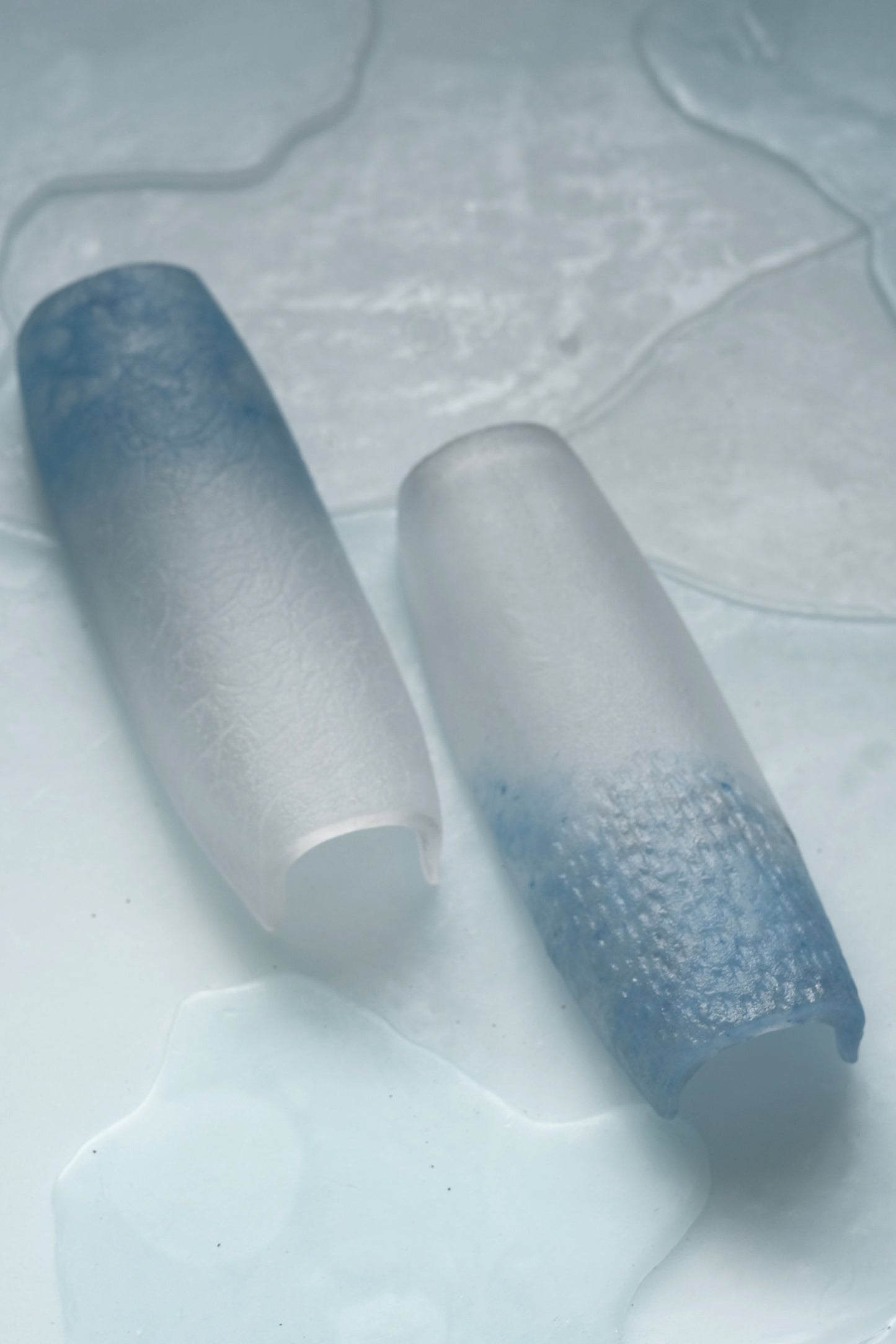 佐藤幸惠 鑄造玻璃茶則-水藍