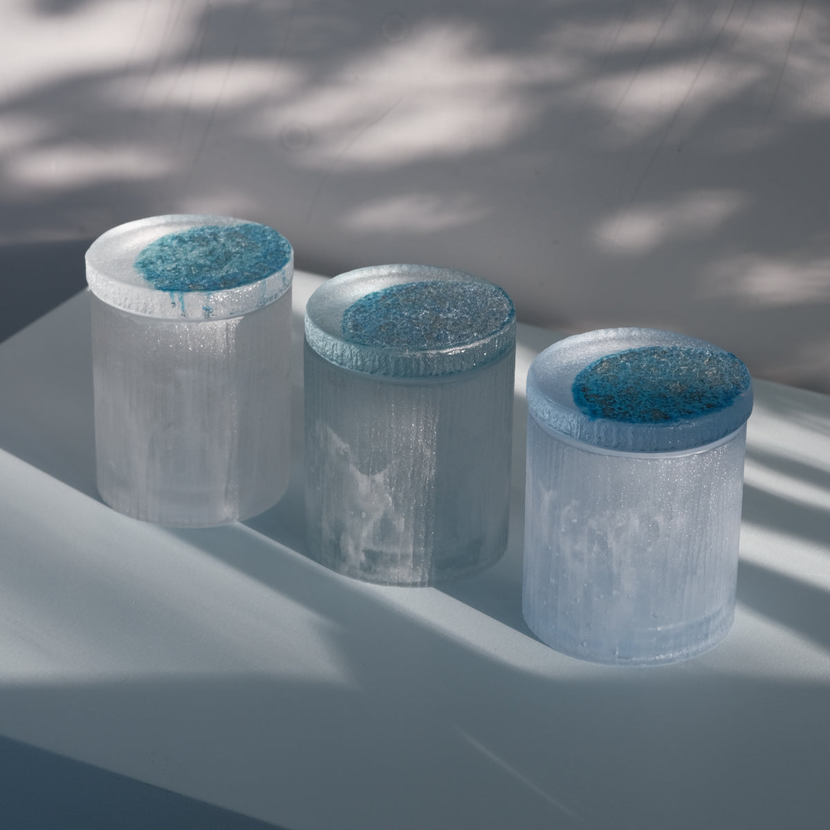 佐藤幸惠 鑄造玻璃茶倉-圓月