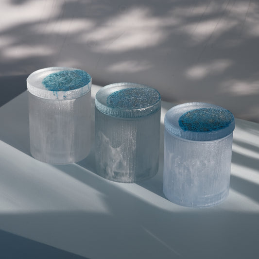 佐藤幸惠 鑄造玻璃茶倉-圓月